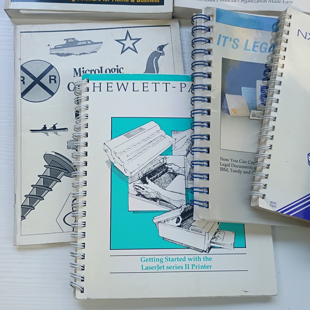 Lot Of 8 Vtg Computer Printer Software Books Clipart Microsoft Printmaster PFS - Picture 5 of 15